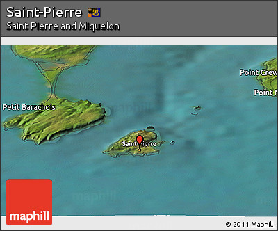Satellite Panoramic Map of Saint-Pierre