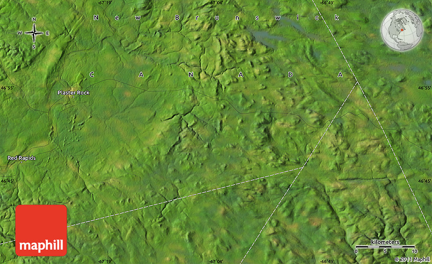 Satellite Map of Plaster Rock