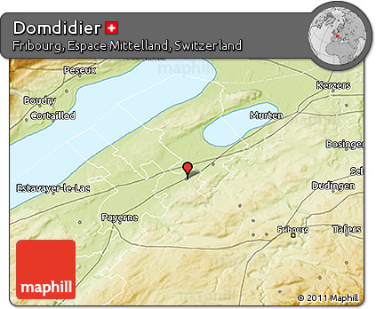 Physical 3D Map of Domdidier