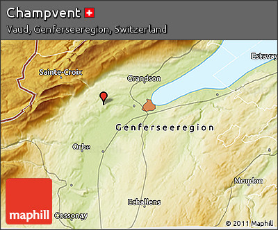 Physical 3D Map of Champvent
