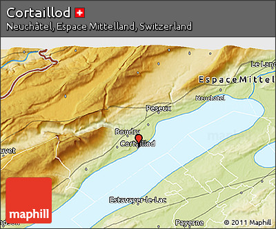 Physical 3D Map of Cortaillod