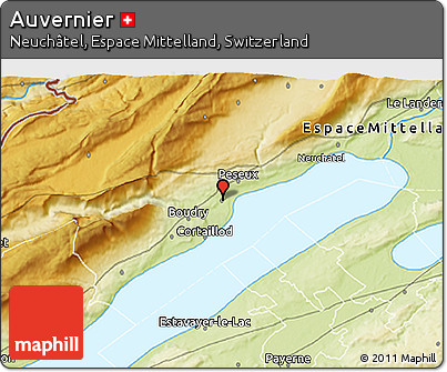 Physical 3D Map of Auvernier