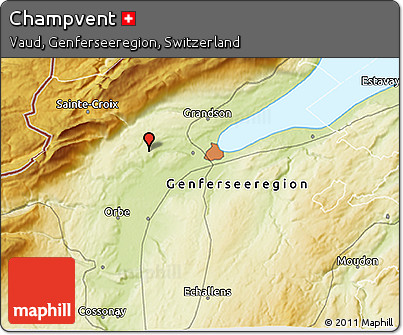 Physical 3D Map of Champvent