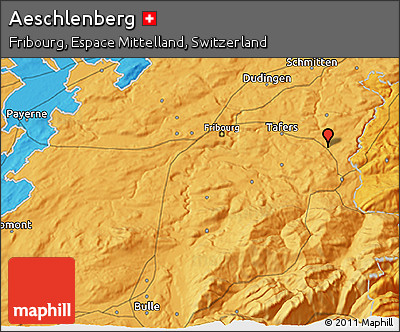 Political 3D Map of Aeschlenberg