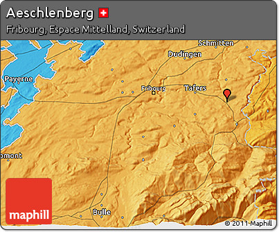 Political 3D Map of Aeschlenberg