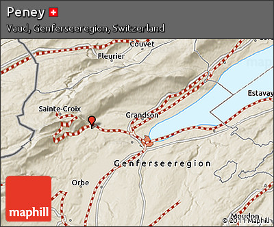Shaded Relief 3D Map of Peney