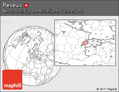 Blank Location Map of Peseux