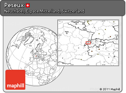 Blank Location Map of Peseux