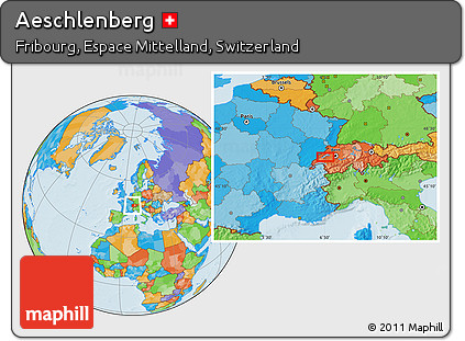 Political Location Map of Aeschlenberg