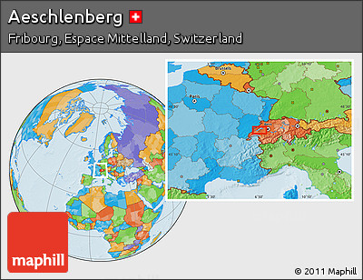 Political Location Map of Aeschlenberg