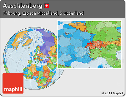 Political Location Map of Aeschlenberg