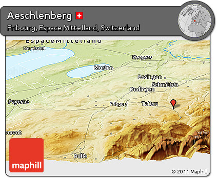 Physical Panoramic Map of Aeschlenberg