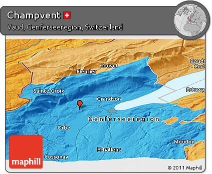 Political Panoramic Map of Champvent