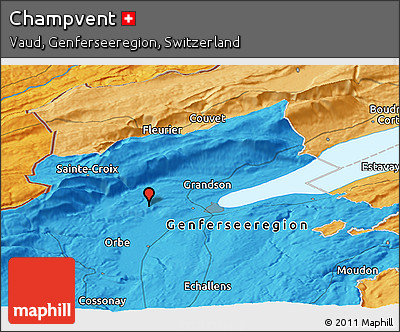 Political Panoramic Map of Champvent