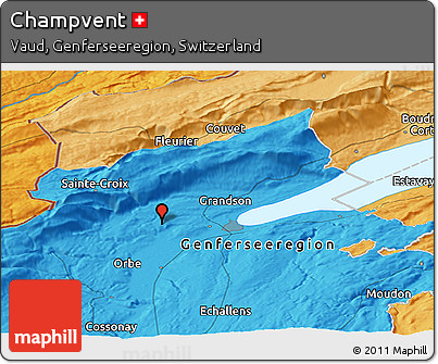Political Panoramic Map of Champvent