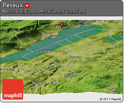Satellite Panoramic Map of Peseux