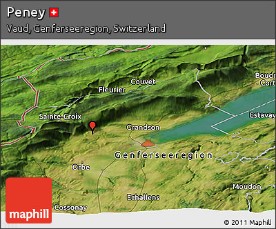 Satellite Panoramic Map of Peney