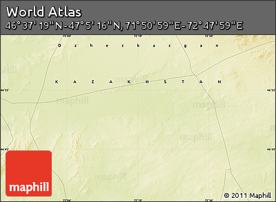 Physical Map of the Area around 46° 51' 18" N, 72° 19' 29" E