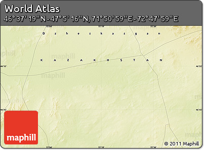 Physical Map of the Area around 46° 51' 18" N, 72° 19' 29" E