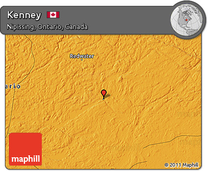 Political 3D Map of Kenney