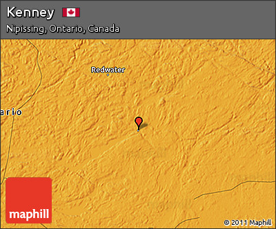 Political 3D Map of Kenney