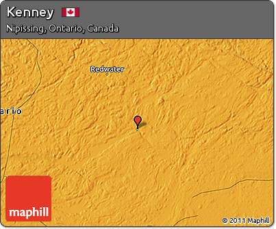 Political 3D Map of Kenney