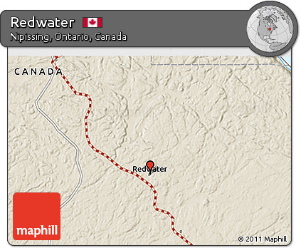Shaded Relief 3D Map of Redwater