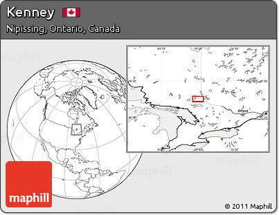 Blank Location Map of Kenney