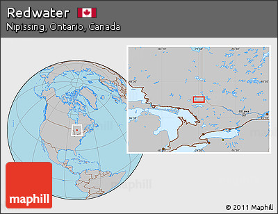 Gray Location Map of Redwater