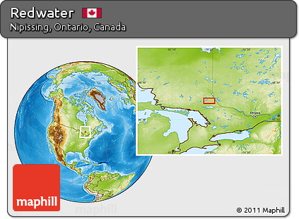 Physical Location Map of Redwater
