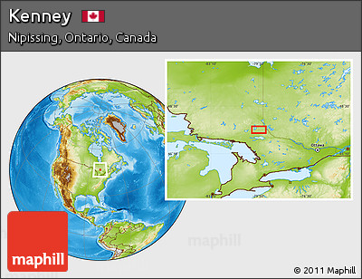 Physical Location Map of Kenney