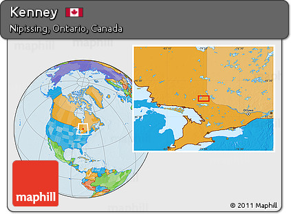 Political Location Map of Kenney