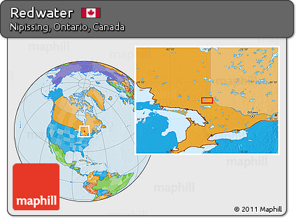Political Location Map of Redwater
