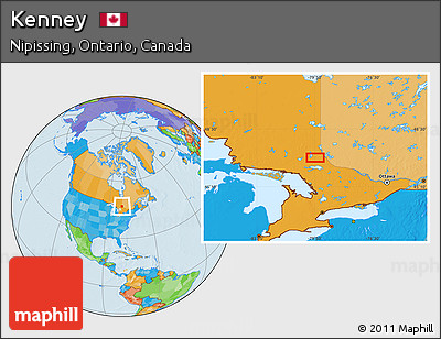 Political Location Map of Kenney