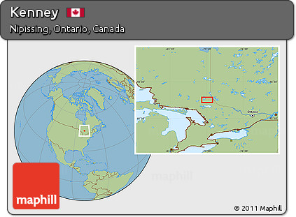 Savanna Style Location Map of Kenney