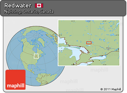 Savanna Style Location Map of Redwater