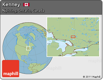Savanna Style Location Map of Kenney