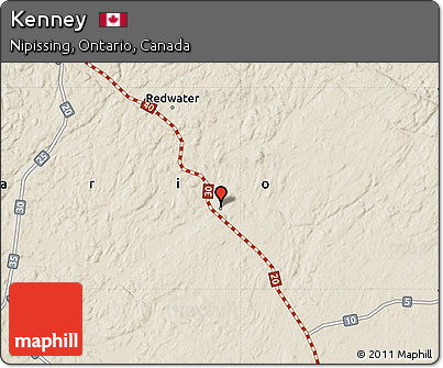 Shaded Relief Map of Kenney