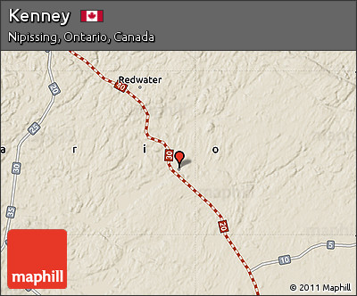 Shaded Relief Map of Kenney