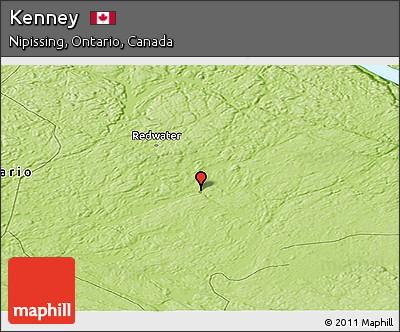 Physical Panoramic Map of Kenney