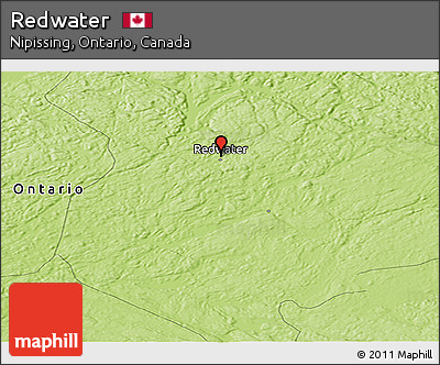 Physical Panoramic Map of Redwater