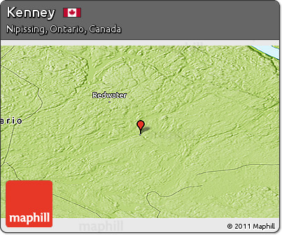 Physical Panoramic Map of Kenney