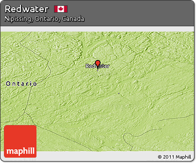 Physical Panoramic Map of Redwater