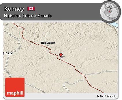 Shaded Relief Panoramic Map of Kenney