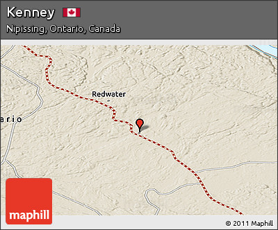 Shaded Relief Panoramic Map of Kenney