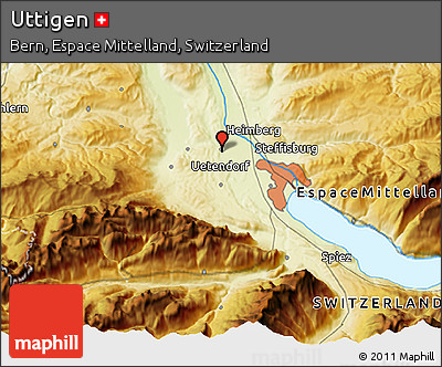 Physical 3D Map of Uttigen