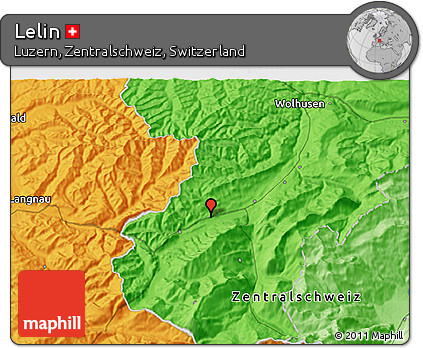 Political 3D Map of Lelin