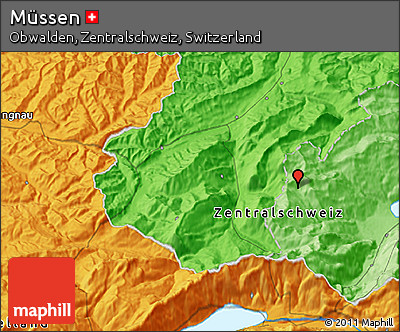 Political 3D Map of Müssen