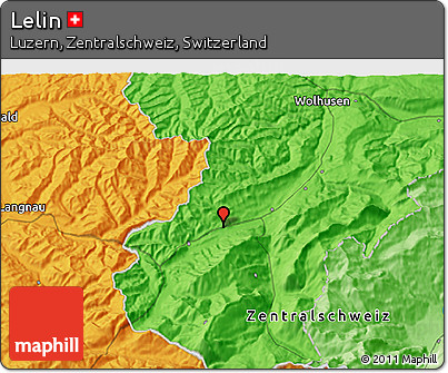 Political 3D Map of Lelin