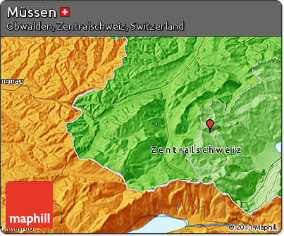 Political 3D Map of Müssen